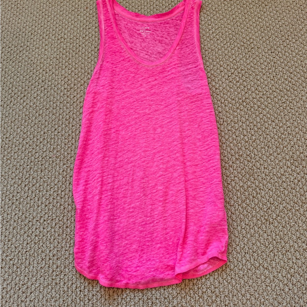 J. Crew Pink Sleeveless Relaxed Tank Top